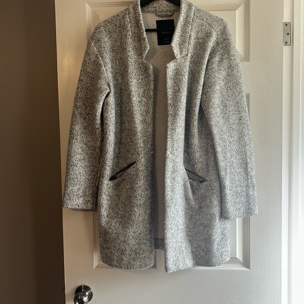 Medium Grey open Jacket.